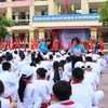Tuyên truyền về việc tham gia bảo hiểm y tế cho học sinh/sinh viên. (Ảnh: PV/Vietnam+)