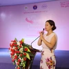 Thạc sỹ Trần Thị Anh Tường chia sẻ những kiến thức dinh dưỡng hữu ích tại Diễn đàn. (Ảnh: PV/Vietnam+)