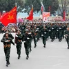 Khối Chiến sĩ đặc công tham gia diễu binh trên đường phố. (Ảnh: Trung Kiên/TTXVN)