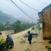 Mưa lũ gây ngập lụt tại huyện Vân Hồ. (Ảnh: TTXVN phát)