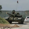 Video xe tăng T-72 của quân đội Syria tấn công phiến quân