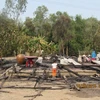 Kiên Giang: Cháy lớn thiêu rụi 3 căn nhà thuộc một gia đình