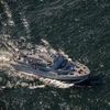 Tàu chiến của NATO tham gia cuộc tập trận tại Klaipeda, Litva. (Nguồn: THX/TTXVN)