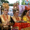 Tiết mục nghệ thuật tại Ngày hội Văn hóa Indonesia tại thành phố Cần Thơ. (Ảnh: Duy Khương/TTXVN)