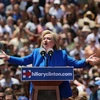 Bà Hillary Clinton bài diễn văn đầu tiên tại thành phố New York. (Nguồn: Getty Images)