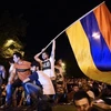 Người dân Armenia biểu tình phản đối tăng giá điện. (Nguồn: AFP)