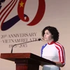 Bà Rena Bitter phát biểu tại lễ kỷ niệm lần thứ 239 Ngày Độc Lập Hoa Kỳ tại Thành phố Hồ Chí Minh. (Ảnh: Thanh Vũ/TTXVN)