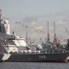 Các chiến hạm Nga tại triển lãm IMDS 2015. (Ảnh: Duy Trinh/Vietnam+)