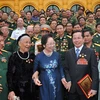 Phó Chủ tịch nước Nguyễn Thị Doan với các đại biểu. (Ảnh: Trọng Đức/TTXVN)