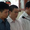 Ba bị cáo tại phiên tòa. (Ảnh: Nguyễn Công Hải/TTXVN)