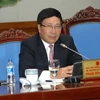  Phó Thủ tướng, Bộ trưởng Bộ Ngoại giao Phạm Bình Minh phát biểu tại Lễ ra mắt Ủy ban Quốc gia APEC 2017. (Ảnh: Doãn Tấn/TTXVN)