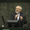 Ngoại trưởng Iran Mohammad Javad Zarif phát biểu trước Quốc hội về thỏa thuận hạt nhân lịch sử. (Nguồn: THX/TTXVN)