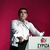 Thủ tướng Hy Lạp Alexis Tsipras tại một cuộc họp của đảng Syriza ở thủ đô Athens. (Nguồn: AFP/TTXVN)