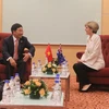 Phó Thủ tướng, Bộ trưởng Phạm Bình Minh và Bộ trưởng Ngoại giao Australia Julie Bishop. (Ảnh: Kim Dung-Chí Giáp/Vietnam+)