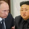 Nhà lãnh đạo Triều Tiên Kim Jong-Un và Tổng thống Nga Vladimir Putin. (Nguồn: koreatimesus.com)