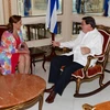 Ngoại trưởng Mexico Claudia Ruiz Massieu và người đồng cấp Cuba Bruno Rodriguez. (Nguồn: saladeprensa.sre.gob.mx)