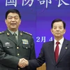Bộ trưởng Quốc phòng Trung Quốc Thường Vạn Toàn (trái) và người đồng cấp Hàn Quốc Han Min-Koo trong một cuộc họp vào ngày tháng 2/2015 tại Seoul, Hàn Quốc. (Nguồn: Getty Images)