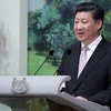 Chủ tịch Trung Quốc Tập Cận Bình phát biểu tại trường Đại học Quốc gia Singapore. (Nguồn: AFP/TTXVN)