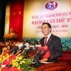 Ông Nguyễn Thế Thảo trình bày Báo cáo tại Đại hội đại biểu Đảng bộ thành phố Hà Nội lần thứ XVI. (Ảnh: Trí Dũng/TTXVN)