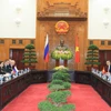 Phó Thủ tướng Hoàng Trung Hải và Phó Thủ tướng Nga Igor Suvanov đồng chủ trì cuộc họp Ủy ban Liên Chính phủ Việt-Nga. (Ảnh: Thống Nhất/TTXVN)