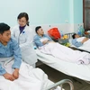 Các chiến sỹ được điều trị tại Bệnh viện Việt Tiệp. (Ảnh: Lâm Khánh/TTXVN)