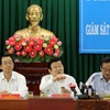 Chủ tịch nước Trương Tấn Sang làm việc với Ủy ban Nhân dân Thành phố Hồ Chí Minh về việc giám sát việc giải quyết khiếu lại tố cáo của công dân. (Ảnh: Nguyễn Khang/TTXVN)