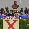 Tổng Bí thư, Chủ tịch Lào Choummaly Sayasone phát biểu tại Lễ khai mạc Đại hội đại biểu toàn quốc lần thứ X của Đảng Nhân dân Cách mạng Lào. (Ảnh: Phạm Kiên/Vietnam+)