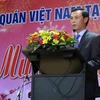 Đại sứ Lương Thanh Nghị phát biểu tại buổi gặp mặt. (Ảnh: Khánh Linh/Vietnam+)