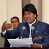 Tổng thống Bolivia Evo Morales phát biểu tại La Paz. (Nguồn: THX/TTXVN)