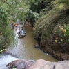 Hiện trường vụ việc tại khu vực thác số 4, thuộc Khu du lịch thác Datanla. (Ảnh: Nguyễn Dũng/TTXVN)