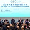 Các quan chức cấp cao tham dự diễn đàn tại Hội nghị G20 ở Thượng Hải. (Nguồn: THX/TTXVN)