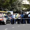 Cảnh sát phong tỏa con đường gần hiện trường vụ xả súng ở Sydney. (Nguồn: Reuters/TTXVN)