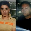 Hai khách du lịch Việt Nam Nguyễn Văn Nhất (trái) và Ngô Quang Phước đã bị phạt tù vì ăn cắp 500.000 SGD. (Nguồn: Straits Times)