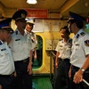 Kiểm tra công tác sẵn sàng chiến đấu trên các tàu thuộc Bộ Tư lệnh Vùng Cảnh sát biển 3. (Nguồn: canhsatbien.vn)