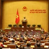 Chủ tịch Quốc hội Nguyễn Sinh Hùng đọc diễn văn khai mạc. (Ảnh: Nhan Sáng/TTXVN)