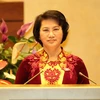 Tân Chủ tịch Quốc hội, Chủ tịch Hội đồng Bầu cử quốc gia Nguyễn Thị Kim Ngân. (Ảnh: Thống Nhất/TTXVN)