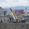 Lực lượng an ninh Afghanistan được triển khai tới hiện trường vụ đánh bom ở Kabul. (Nguồn: AFP/TTXVN)