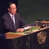 Thượng tướng Lê Quý Vương phát biểu tại Hội nghị UNGASS. (Nguồn: Vietnam+)