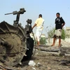 Hiện trường một vụ đánh bom ở Yemen. (Nguồn: EPA/TTXVN)