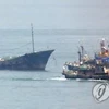 Tàu cá Trung Quốc tại khu vực gần đảo Yeonpyeong hôm 9/6. (Nguồn: Yonhap)