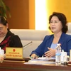 Chủ tịch Quốc hội Nguyễn Thị Kim Ngân phát biểu ý kiến. (Ảnh: Phương Hoa/TTXVN)