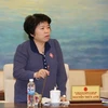 Chủ nhiệm Ủy ban về các vấn đề xã hội của Quốc hội Nguyễn Thúy Anh. (Ảnh: Phương Hoa/TTXVN)