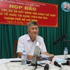 Ông Phạm Ngọc Liên, Giám đốc Văn phòng Đăng ký đất đai TP.H​CM tại buổi họp báo. (Ảnh: Thanh Vũ/TTXVN)