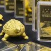 Vàng được trưng bày tại Sàn giao dịch vàng Seoul, Hàn Quốc. (Nguồn: EPA/TTXVN)