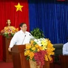 ​Trưởng Ban Tổ chức trung ương Phạm Minh Chính phát biểu kết luận buổi làm việc. (Ảnh:Quách Lắm/TTXVN)