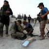 Lực lượng đối lập Syria chuẩn bị tấn công thị trấn Jarablus do IS kiểm soát dọc biên giới Thổ Nhĩ Kỳ. (Nguồn: jessynews.com)