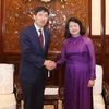 Phó Chủ tịch nước Đặng Thị Ngọc Thịnh tiếp Trợ lý Tổng Thư ký Liên hợp quốc Hao Liang Xu. (Ảnh: Phương Hoa/TTXVN)