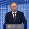 Tổng thống Nga Vladimir Putin phát biểu tại EEF-2. (Nguồn: forumvostok.ru)