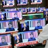 Truyền hình Hàn Quốc phát một bản tin về vụ thử hạt nhân thứ 5 của Triều Tiên. (Nguồn: Reuters)