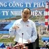 Ông Nguyễn Thiện Nhân phát biểu chỉ đạo tại buổi làm việc ở Nhà máy nhiệt điện Duyên Hải. (Ảnh: Thanh Hòa/TTXVN)